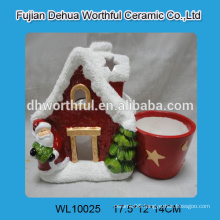 Popular design ceramic flower vase in santa shape